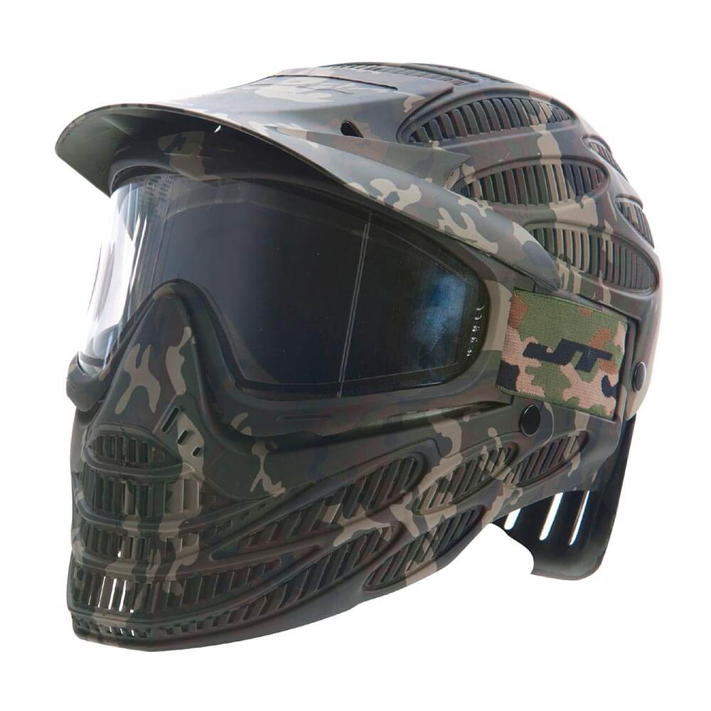 JT Flex 8 Full Coverage Paintball Mask With Thermal Lens Camo