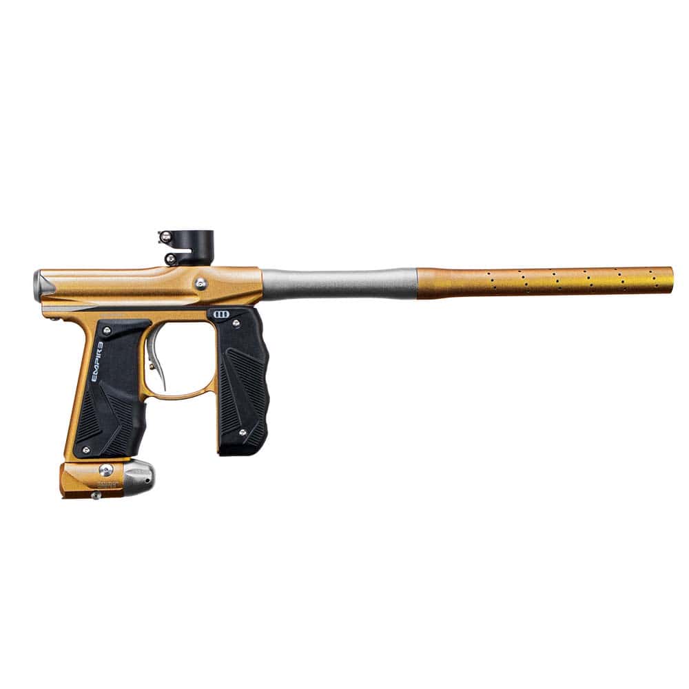 Empire Mini GS 2.0 Paintball Gun With 2 Piece Barrel Dust Gold/Silver