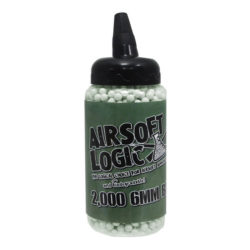 Airsoft Logic 6mm Green Tracer Airsoft BBs Bottle Of 2000 Rounds Bio - .25g