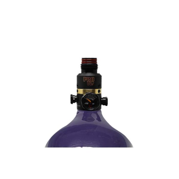 Ninja Lite Carbon Fiber Compressed Air Paintball Tank With PRO V2 Regulator - 68/4500 - Solid Purple
