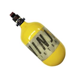 Ninja Lite Carbon Fiber Compressed Air Paintball Tank With PRO V2 Regulator - 68/4500 - Solid Yellow