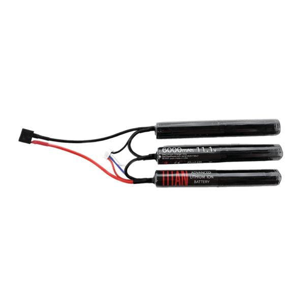 Titan Airsoft Battery 11.1v 6000mah Lipo Crane Dean Connector
