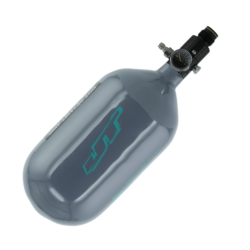 JT Carbon Fiber Grunge Grafx Compressed Air Paintball Tank - 68/4500 - Teal/Pewter