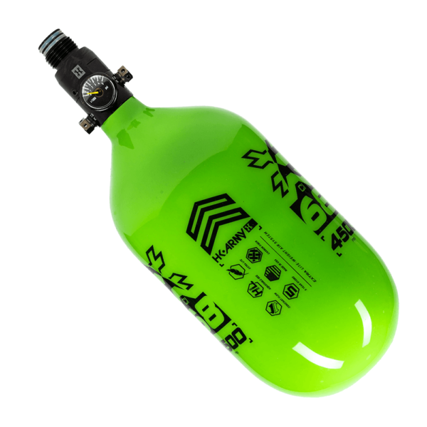 HK Army Aerolite Extra Lite Carbon Fiber Compressed Air Paintball Tank With Standard Regulator