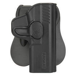 Amomax Rigid Pistol Holster – Paddle Attachment – Right Handed – MP9 – Black