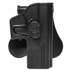 Amomax Rigid Pistol Holster – Paddle Attachment – Right Handed – Glock – Black