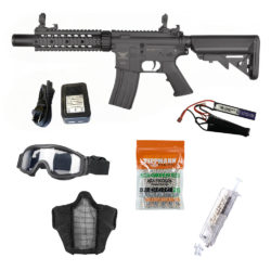 Package Deal – Raven NEO RAS CQB AEG 9″ Airsoft Rifle – Black
